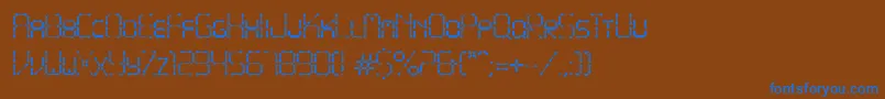 Шрифт PointyIronFence – синие шрифты на коричневом фоне