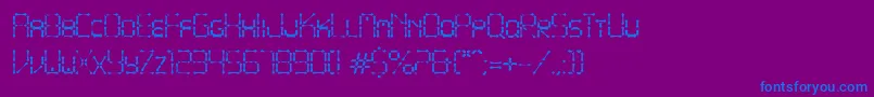 PointyIronFence-Schriftart – Blaue Schriften auf violettem Hintergrund