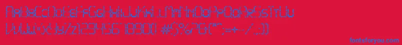 PointyIronFence-fontti – siniset fontit punaisella taustalla