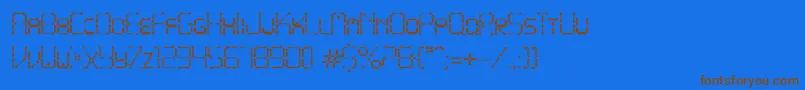Шрифт PointyIronFence – коричневые шрифты на синем фоне