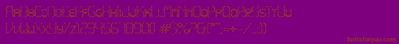 PointyIronFence-Schriftart – Braune Schriften auf violettem Hintergrund