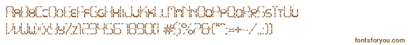 PointyIronFence-Schriftart – Braune Schriften auf weißem Hintergrund