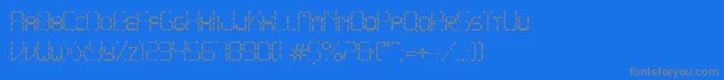 PointyIronFence-Schriftart – Graue Schriften auf blauem Hintergrund
