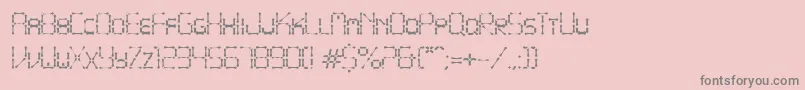 PointyIronFence-Schriftart – Graue Schriften auf rosa Hintergrund