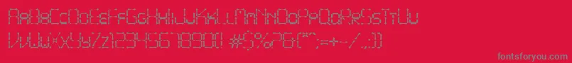PointyIronFence-Schriftart – Graue Schriften auf rotem Hintergrund