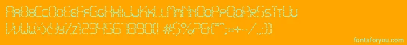 Шрифт PointyIronFence – зелёные шрифты на оранжевом фоне