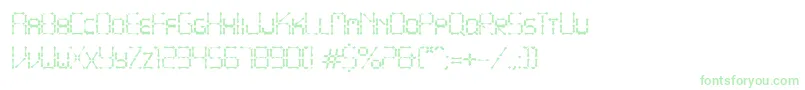 Шрифт PointyIronFence – зелёные шрифты на белом фоне