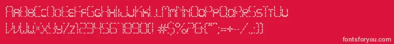 PointyIronFence-Schriftart – Rosa Schriften auf rotem Hintergrund