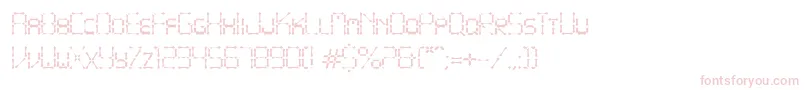PointyIronFence-fontti – vaaleanpunaiset fontit valkoisella taustalla