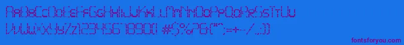 Шрифт PointyIronFence – фиолетовые шрифты на синем фоне