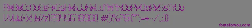 Шрифт PointyIronFence – фиолетовые шрифты на сером фоне