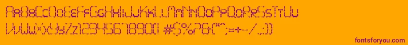 PointyIronFence-Schriftart – Violette Schriften auf orangefarbenem Hintergrund