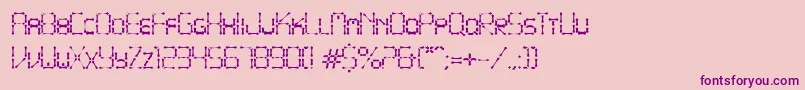 Шрифт PointyIronFence – фиолетовые шрифты на розовом фоне
