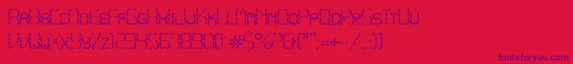 フォントPointyIronFence – 赤い背景に紫のフォント