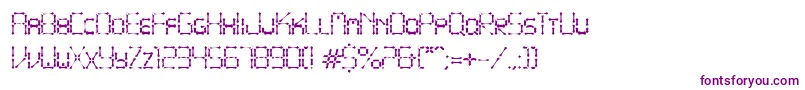 Шрифт PointyIronFence – фиолетовые шрифты на белом фоне