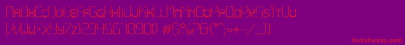 Fonte PointyIronFence – fontes vermelhas em um fundo violeta