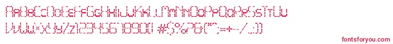 フォントPointyIronFence – 白い背景に赤い文字