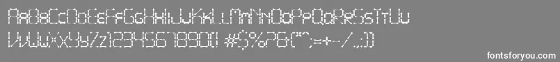 フォントPointyIronFence – 灰色の背景に白い文字
