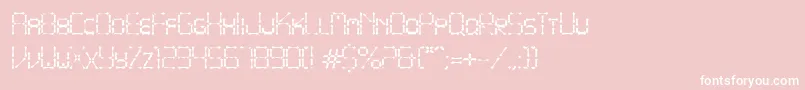 フォントPointyIronFence – ピンクの背景に白い文字