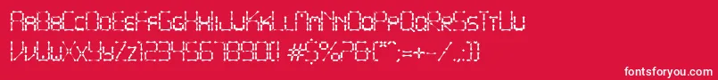 Шрифт PointyIronFence – белые шрифты на красном фоне