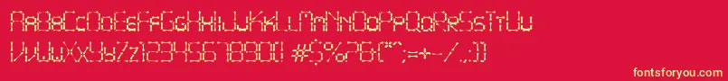 PointyIronFence-fontti – keltaiset fontit punaisella taustalla