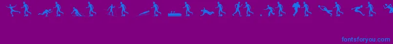 Sportsfigures Font – Blue Fonts on Purple Background