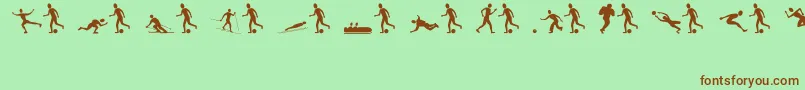 Sportsfigures Font – Brown Fonts on Green Background