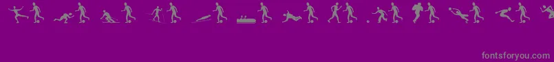 fuente Sportsfigures – Fuentes Grises Sobre Fondo Morado