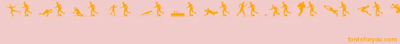 Sportsfigures Font – Orange Fonts on Pink Background