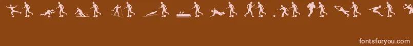 Sportsfigures Font – Pink Fonts on Brown Background