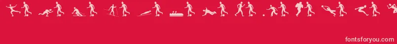 Więcej informacji o czcionce Sportsfigures Czcionka Sportsfigures – różowe czcionki na czerwonym tle