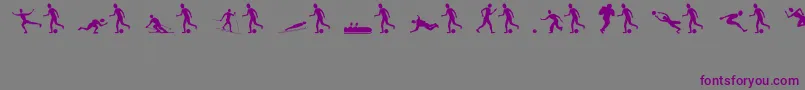 Sportsfigures Font – Purple Fonts on Gray Background