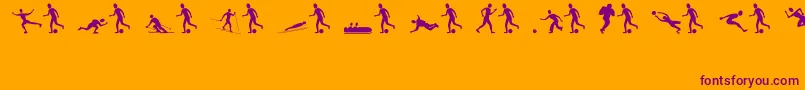 Sportsfigures Font – Purple Fonts on Orange Background