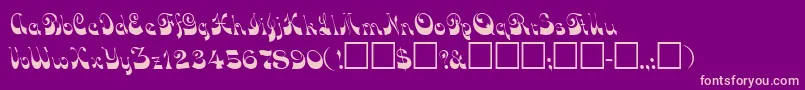 Downwind Font – Pink Fonts on Purple Background