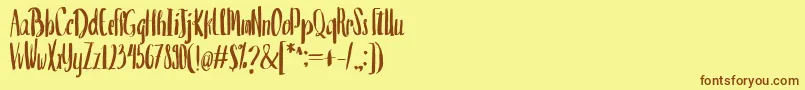 ValenciaSans Font – Brown Fonts on Yellow Background