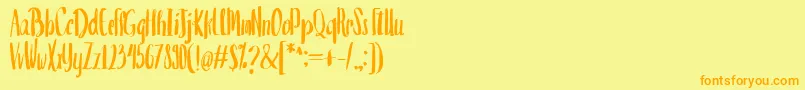 ValenciaSans Font – Orange Fonts on Yellow Background