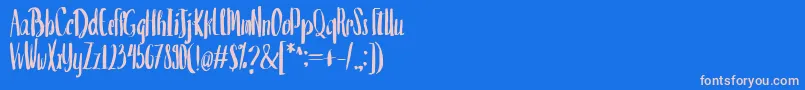 ValenciaSans Font – Pink Fonts on Blue Background