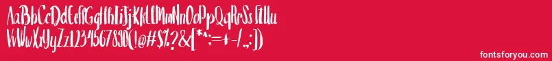 ValenciaSans Font – White Fonts on Red Background
