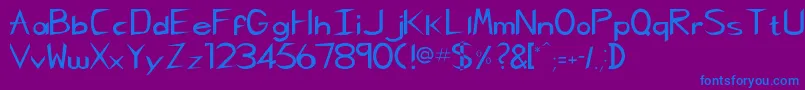 Rscharliechan Font – Blue Fonts on Purple Background