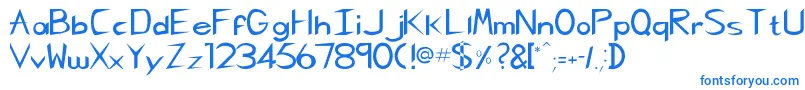 Rscharliechan Font – Blue Fonts on White Background