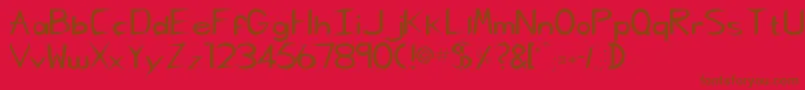 Rscharliechan Font – Brown Fonts on Red Background