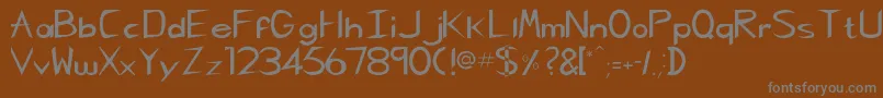 Rscharliechan Font – Gray Fonts on Brown Background
