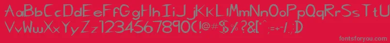 Rscharliechan Font – Gray Fonts on Red Background