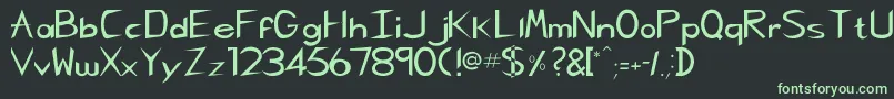 Rscharliechan Font – Green Fonts on Black Background