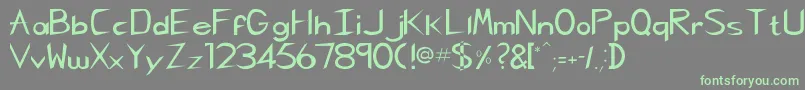 Rscharliechan Font – Green Fonts on Gray Background