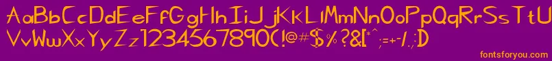 Rscharliechan Font – Orange Fonts on Purple Background