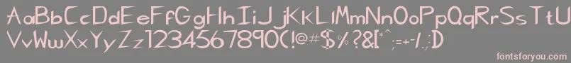 Rscharliechan Font – Pink Fonts on Gray Background