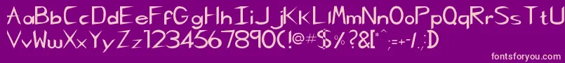 Więcej informacji o czcionce Rscharliechan Czcionka Rscharliechan – różowe czcionki na fioletowym tle
