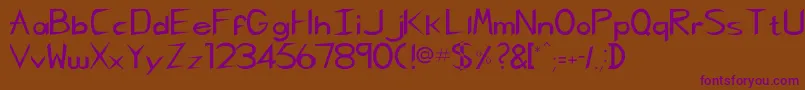 Rscharliechan Font – Purple Fonts on Brown Background