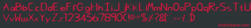Rscharliechan Font – Red Fonts on Black Background